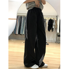 批发美式机能三条杠冲锋裤女夏季新款学生<b class='q'>韩版</b>休闲运动长裤