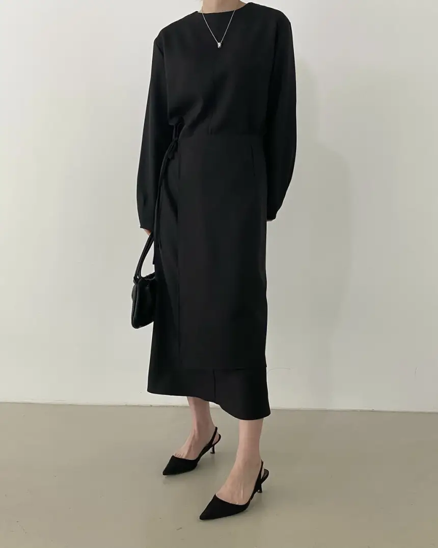프렌치 미니멀 원피스 세트 상세 이미지 4