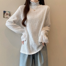 批发实拍 胖MM大码女装秋季新款半高领蕾丝打底衫时尚减龄内搭上衣