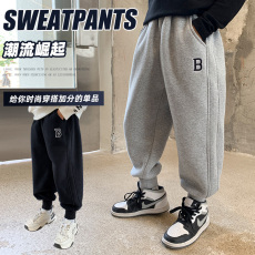 批发| 官图实价 | 纯棉华棉 | 春秋中大<b class='q'>男</b><b class='q'>童</b>字母刺绣束脚休闲卫<b class='q'>裤子</b>