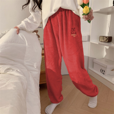 批发缤果睡衣 <b class='q'>冬</b>季280克法兰绒睡裤女可外穿爆款保暖卡通家居服