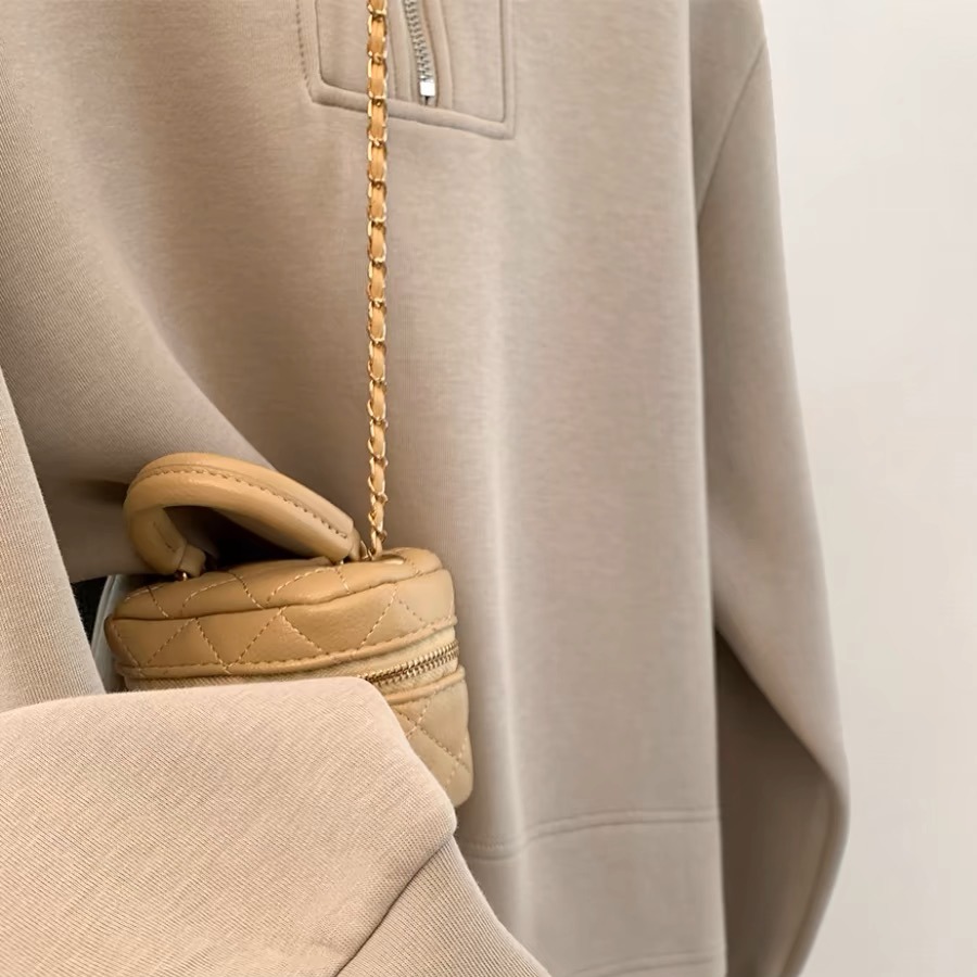Original fabric extra large size 300 pounds autumn and winter new half chain fk two-piece hooded sweatshirt sweater_voghion.com