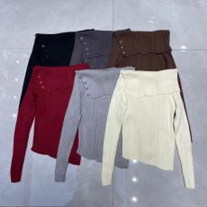 批发高级感一字领露肩针织打底女<b class='q'>浙江</b>普院毛衣<b class='q'>桐乡</b>高端嘉兴濮院羊毛衫