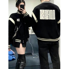 批发春季新款美式棒球服男女百搭撞色拼接宽松休闲高街复古夹克外套