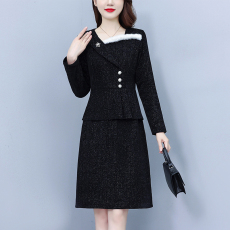 批发2026秋冬季新款中年妈妈气质优雅连衣裙淑女韩版显瘦时尚加厚<b class='q'>裙子</b>