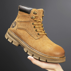 批发2024冬季新款真皮磨砂工装<b class='q'>休闲</b>马丁靴男靴货号