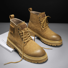 批发2024冬季新款猪皮磨砂工装<b class='q'>休闲</b>马丁靴男靴货号