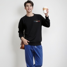 批发秋冬重磅450G加绒加厚卫衣帽衫男女潮流圆领连帽上衣长袖宽松套头