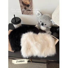 批发实拍实价ins欧美毛绒软糯露背性感抹胸女<b class='q'>秋</b>修身短款打底外穿上衣