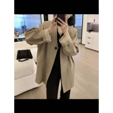 批发港风复古奶茶色西装外套女秋季高级感2024年新款欧货小众别致上衣