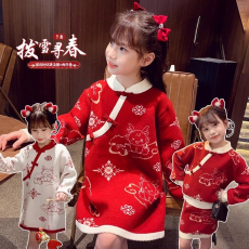 批发高品质、退回率低 女童连衣裙冬装2024新款洋气儿童网红公主裙女