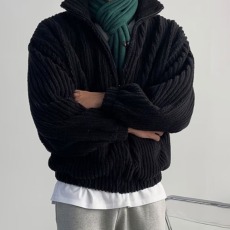 批发MBLIN<b class='q'>韩</b>国3颜色冬季竖纹拉链舒适夹克保暖顺丰直邮代购PER