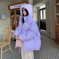 批发实拍实价~奶油泡芙纯色小个子<b class='q'>羽绒服</b>女秋冬宽松加厚保暖外套女