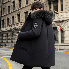 批发新款潮牌男女情侣款羽绒服男士鸭绒帅气加厚防寒保暖冬季宽松外套