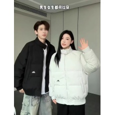 批发高质量充棉 羽绒棉服2024冬季韩版立领加厚面包棉袄情侣棉衣外套