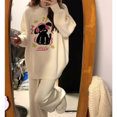 批发秋冬装新款大码女装绵羊绒高级感潮牌奶fufu软糯慵懒风毛衣女潮