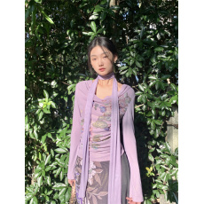 批发山黛远新中式复古花卉<b class='q'>网纱</b>波光粼粼上衣