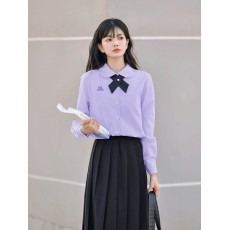 批发绣花配领带泰国校服娜诺泰式jk<b class='q'>衬衫</b>制服运动会高中学生毕业班服冬