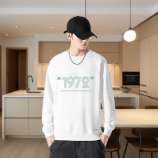 批发货稳当天发男士圆领连帽卫衣帽衫百搭落肩袖套头春秋长袖男装