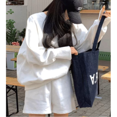 批发韩国chic时尚百搭<b class='q'>气质</b>宽松套头卫衣+松紧腰裤子时尚套装女两件套