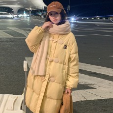 批发布丁熊JK羽绒棉服女冬季2026新款<b class='q'>中长款</b>学院风小个子外套棉衣潮