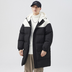 批发实拍2024冬季新款棉服连帽加厚保暖中长款棉衣外套防风御寒军大衣