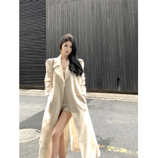 批发实拍实价高级感气质风衣外套中<b class='q'>长款</b>