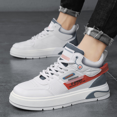 批发2024秋季新款厚底增高<b class='q'>休闲</b>工作百搭板鞋日常户外运动系带时尚男鞋