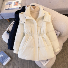 批发羽绒棉服<b class='q'>女</b>中长款2025新款冬季加厚棉袄流行爆款韩系学生棉衣外套