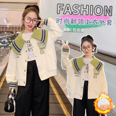 批发| 官图实价 | 纯棉华棉复合真超 | 后包领 | 中大女童棒球服外套