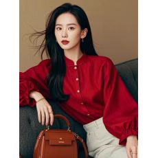 批发有货 2026春秋穿搭新中式国风红色<b class='q'>长袖</b><b class='q'>衬衫</b>女高级感上衣小衫