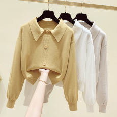 批发元 2024<b class='q'>女装</b>剪标<b class='q'>专柜</b>撤柜<b class='q'>正品</b>春秋娃娃领针织衫毛衣长袖苞芯纱