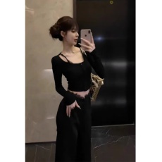 批发冷淡系女装高级<b class='q'>套装</b>女秋冬2024新款成熟御姐气质女神范裤子两件套