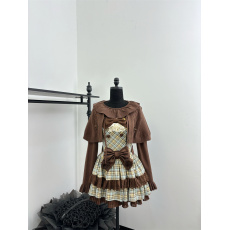 批发炭团要来点薄巧吗.薄荷巧克力格子蝴蝶结<b class='q'>棉布</b>蕾丝JSK<b class='q'>连衣裙</b>Lolita