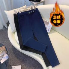 批发实拍2025冬季加绒加厚大码胖MM高腰弹力显瘦小脚裤<b class='q'>打底裤</b>小黑裤