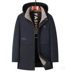 批发中老年爸爸秋冬加绒加厚棉服男士夹克休闲宽松保暖羽绒棉衣外套