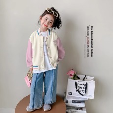 批发女童外套2024新款春秋款洋气女孩运动<b class='q'>夹克</b>开衫韩版秋装<b class='q'>儿童</b>棒球服