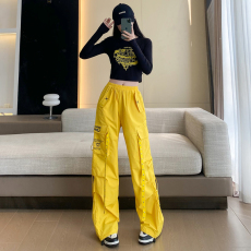 批发2025春秋新款爵士舞露脐演出服<b class='q'>街舞</b>炸街超酷时尚套装休闲裤两件套