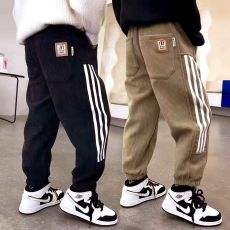 批发<b class='q'>男童</b>裤子春秋儿童2025新款中大童宽松休闲灯芯绒加厚百搭休闲<b class='q'>长裤</b>