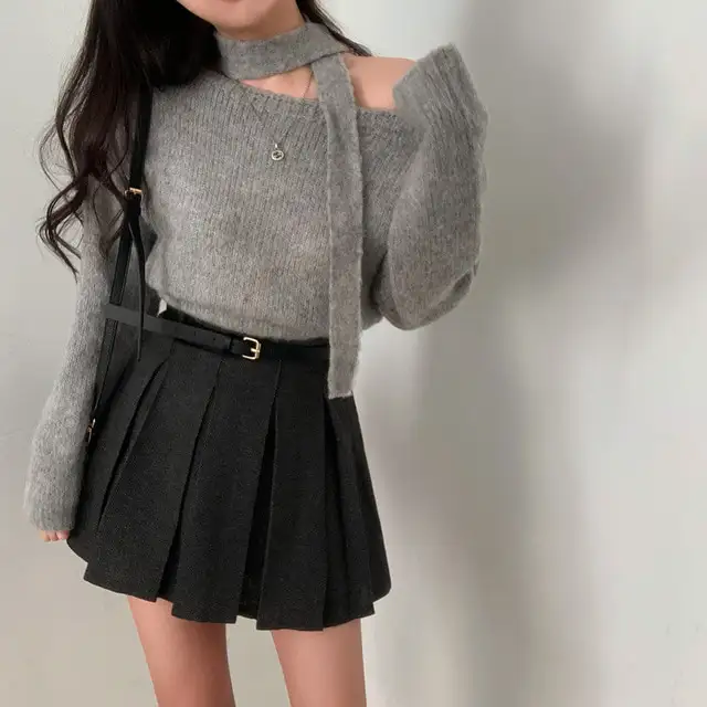 한국 스타일 루즈핏 니트 셔츠 상세 이미지 16