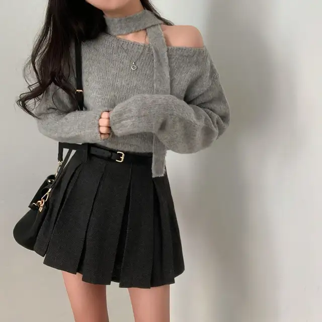 한국 스타일 루즈핏 니트 셔츠 상세 이미지 17