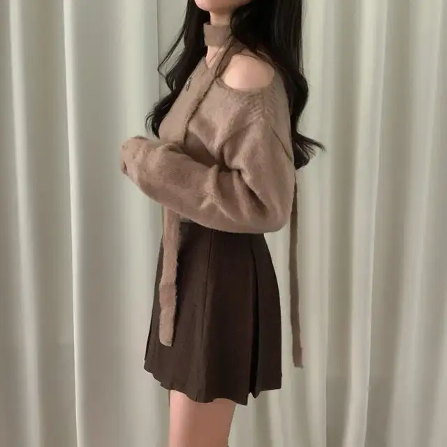 한국 스타일 루즈핏 니트 셔츠 상세 이미지 32