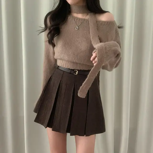 한국 스타일 루즈핏 니트 셔츠 상세 이미지 34