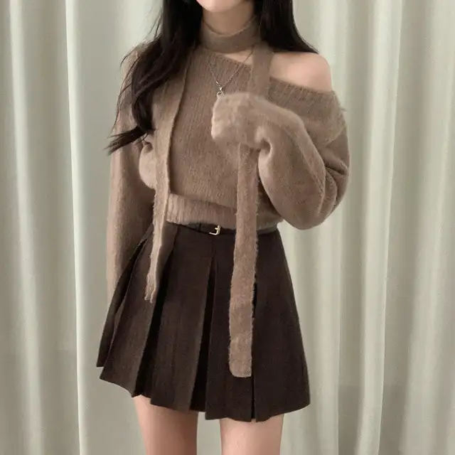 한국 스타일 루즈핏 니트 셔츠 상세 이미지 35
