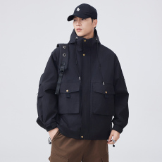 批发实拍秋冬新款潮牌户外三防冲锋衣男露营休闲男士连帽夹克外套