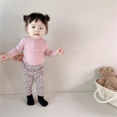 批发儿童秋装打底衫纯色棉圆领内搭<b class='q'>婴儿</b>套头上衣男女宝宝百搭T恤上衣