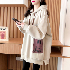 批发5560#官图（<b class='q'>婴儿</b>一体绒加绒加厚红色<b class='q'>卫衣</b>女大码女装连帽口袋外套