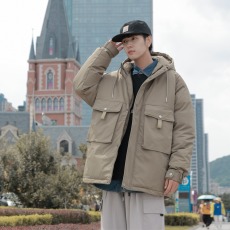 批发大口袋棉服男冬季防<b class='q'>风</b>加绒加厚棉衣情侣加厚高品质连帽棉