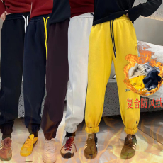 批发冬季复合防风绒运动卫裤女超柔<b class='q'>宝宝</b>绒<b class='q'>哈伦裤</b>子自由鱼