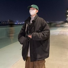 批发<b class='q'>日系</b><b class='q'>复古</b>棉衣夹克男立领外套秋冬情侣装高街潮牌简约宽松工装棉服